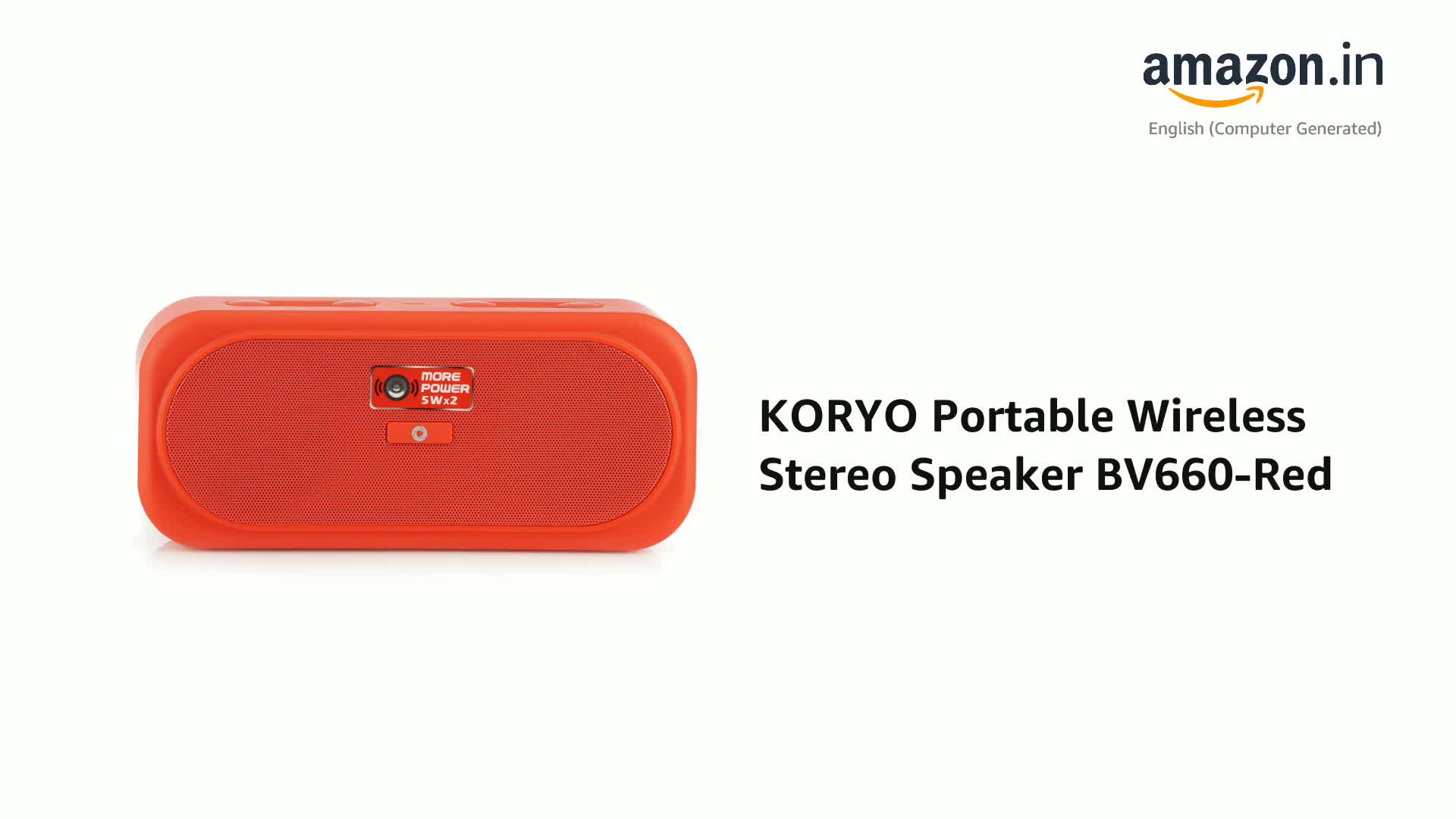 KORYO Portable Wireless Stereo Speaker BV660-Red : Amazon.in